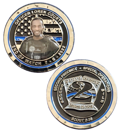 Loren Courts memorial coin